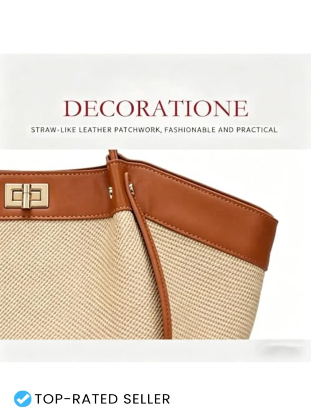 Canvas & Faux Leather Satchel Handbag Winged Top-Handle Tote Work Purse Laptop